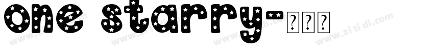 one starry字体转换